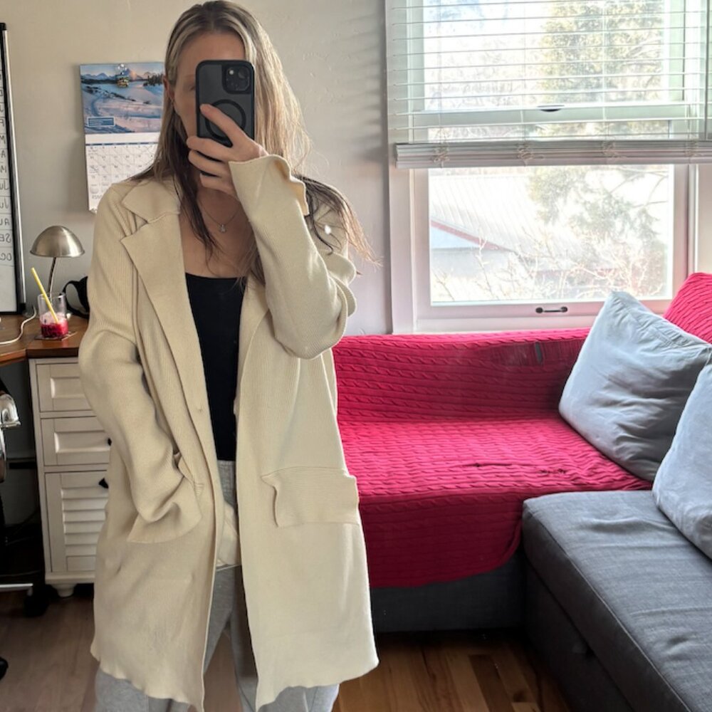 FREE PEOPLE BLAZER INSPIRED CARDIGAN • L